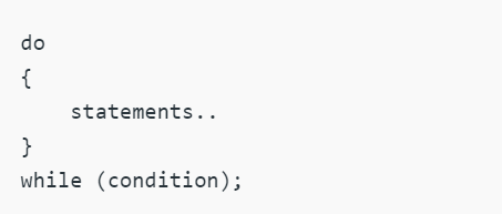 Syntax of while-loop