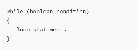 Syntax of while-loop